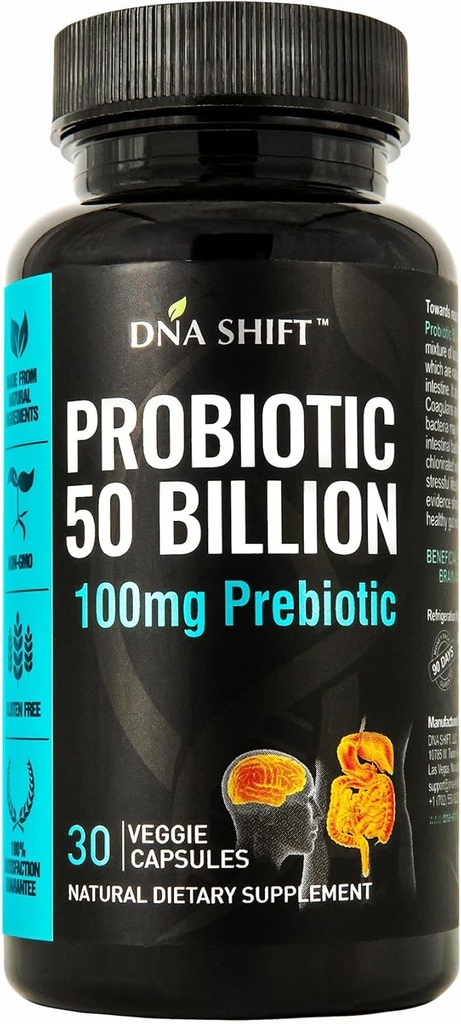 Probiyotiks 50 Milyar - 11 Strain Live Probiyotik Prebiyotik for Men & Women - En İyi Digestive & Immune Health. with Lactobacillus Gasseri - Açıklamalı Potency to Expiration