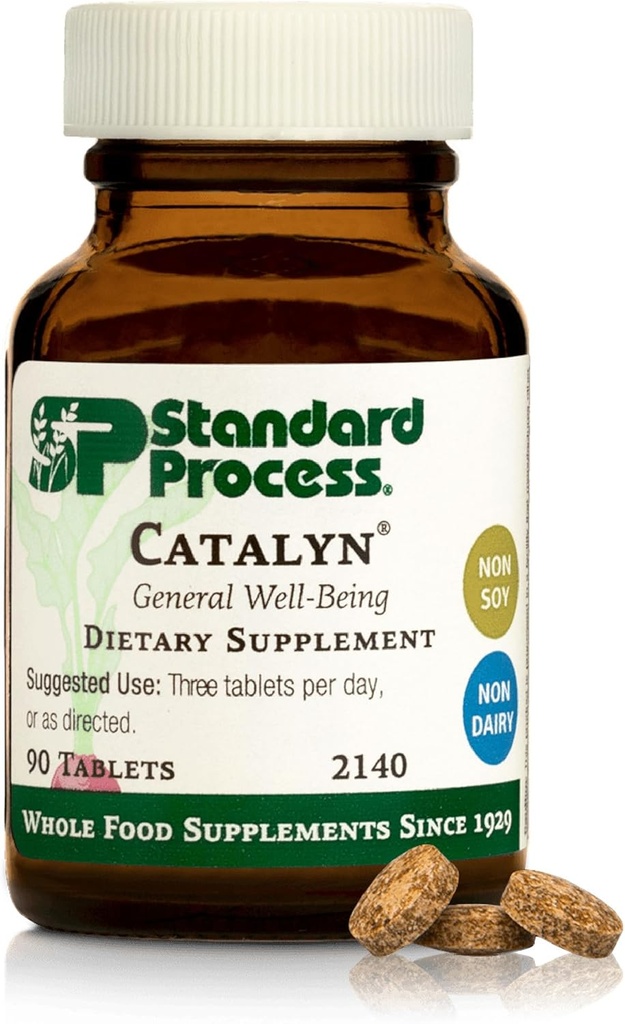 Standart Süreç Catalyn - General Well-Being Tablet to Aid Antioksit Aktivite - Contains A, B6 & D - Bridge Beslenme Gaps - Non-Dairy & Non-Soy - 90 Tabletler (30 hizmet)