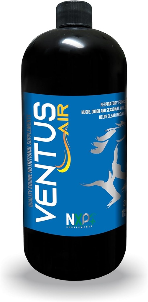 Ventus Air – Breathing Support Mucus Cough Allergies Supplement for Horses by NXP Supplements - 1 Quart (32 oz)