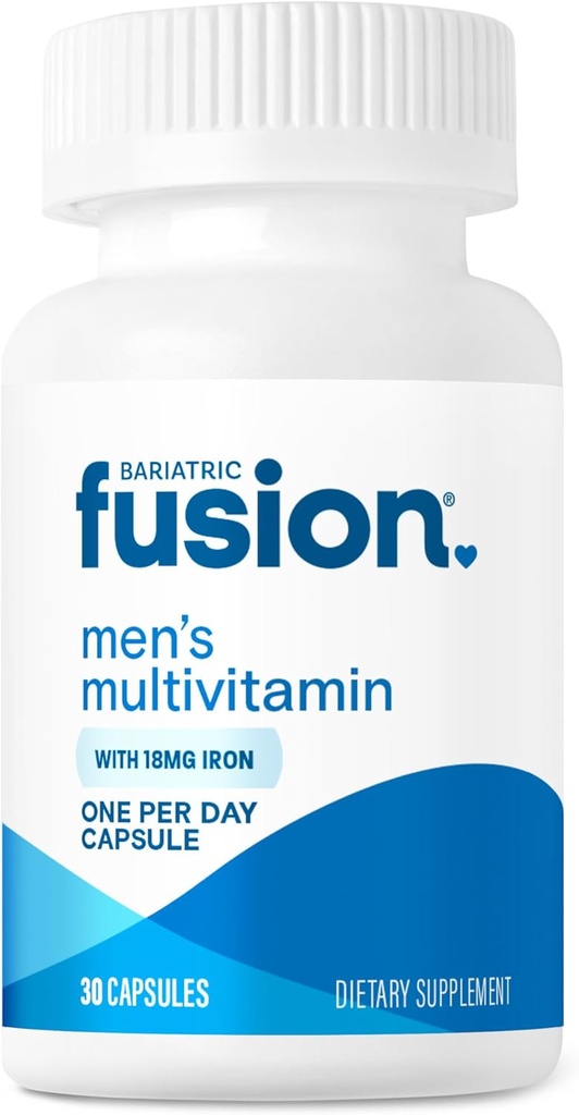 Bariatric Fusion One Per Day Bariatric Multivitamin with Iron for Men | with Prostate and Heart Support Vitamins* | Gastrik Bypass ve Kol Gaztrektomi | 30 Capsules | 1 Ay Supply