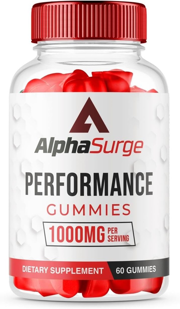 (1 πακέτο) AlphaSurge Gummies για αρσενικό, Alpha Surge Advanced Formula Gummies με 1000 MG Chewable, AlphaSurge Φυσικά συστατικά Gummies (60 Gummies)
