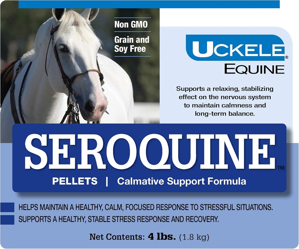 Uckele Seroquine Pellet, Atlar için Calming Supplement, 4 lb