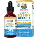 MaryRuth Organics USDA Organik Vitamin K2 MCT Vitaminleri Yetişkinler ve Çocuklar için | 100 mcg K2 MK7 hizmet başına + Organik MCT Oil | Bone Health | Heart Health | Kalsiyum Aborps | 1oz