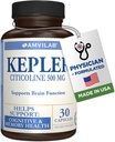 Kepler - Citicoline 500 mg - Beyin Fonksiyonlarını Destek - CDP-Choline - Bilişsel ve Hafıza Sağlığı için - Hatırlama ve Recall - Gluten Free & Non-GMO - Diyet Supplement - 30 Capsules