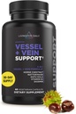 Günlük Gemi ve Vein Desteği, Circulation & Vein Support Supplement with Diosmin, Horse Chestnut, Nattokinase, Gotu Kola & Vitamin K2, Vascular & Vein Health Formula, Gluten Free, 60 Capsulesmin
