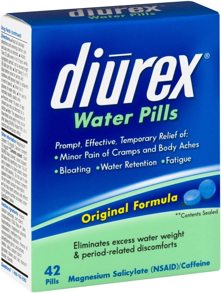 Χάπια νερού Diurex, 42 Count (πακέτο του 2)