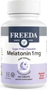 FREEDA Melatonin 1 mg Sugar-Free Chewable Tabletler - Doğal Meyve Flavor 3 ve Yukarı Yetişkinler için Uyku Yardımı - Doğrulama, Vegan, Gluten-Free, Kosher - ABD'de (180 Kont)