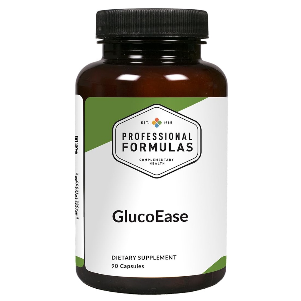 Professional Formulas GlucoEase – Supports Healthy Glucose Metabolism and Insulin Sensitivity – Herbal and Mineral Formula with Gymnema, Fenugreek & Chromium – 90 Capsules