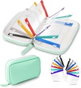 Water-Proof Pill Pouch Set, Weekly Pill Organizer 2 Times a Day, Pill Loose-Leaf Storage with Color-Coded Medicine Pouches, Reusable Travel Medicine Organizer, Surfaceed Pill Organizers