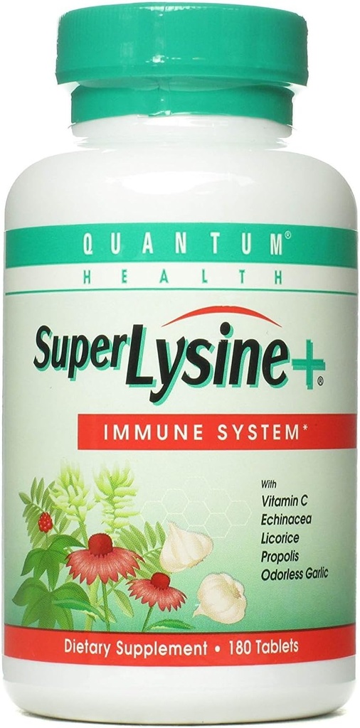 Quantum Acid Super Lysine Plus Tablet - Paket başına 180 Tablet - 3 kişi başına.