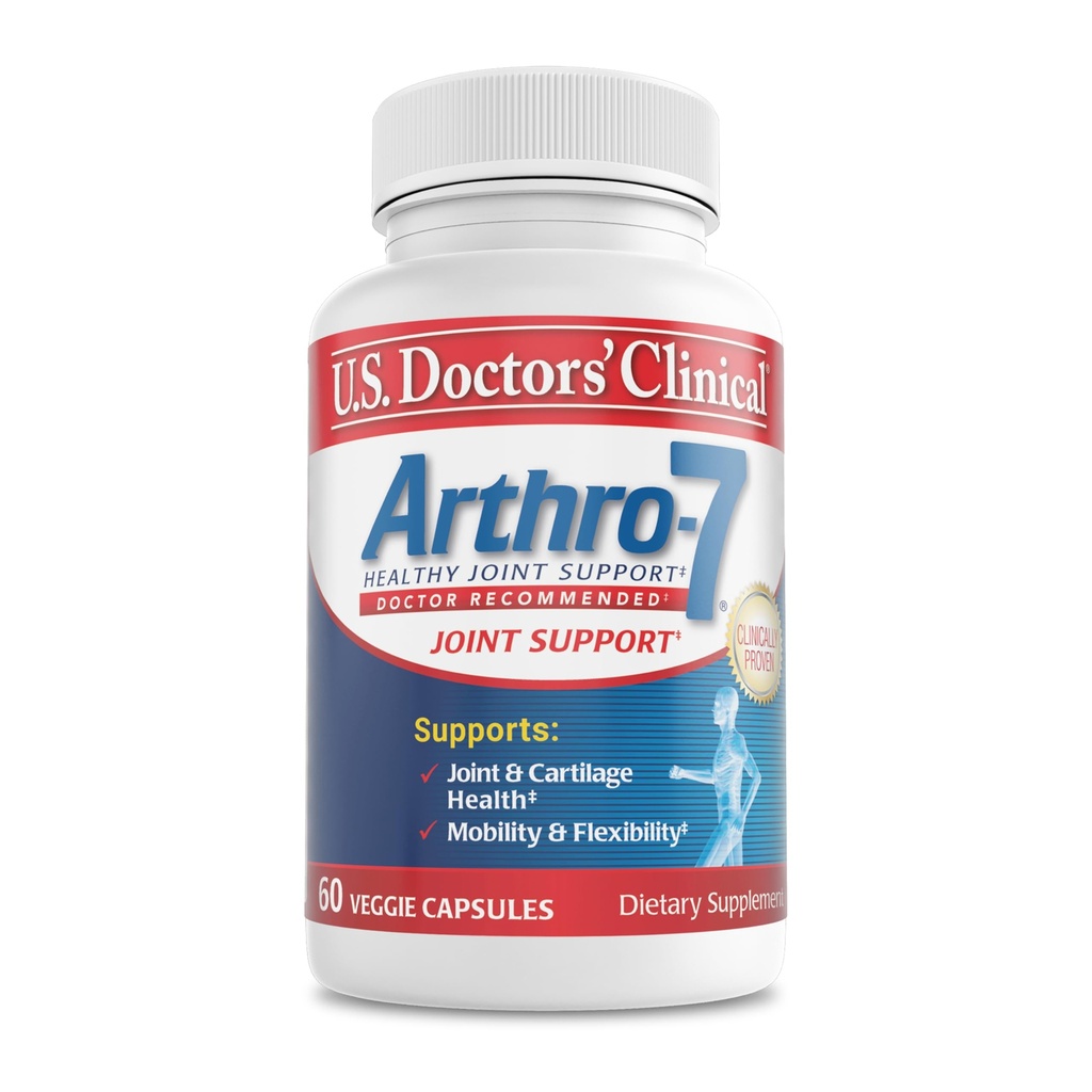 Clinical Arthro-7 των Η.Π.Α. - Κλινικά Αποδεδειγμένο Συγκρότημα Κοινής Υποστήριξης με Turmeric, MSM, Collagen, Bromelain για Ευελιξία, Κινητικότητα, και Ισχυρό Καρτιάζ - 60 Κάψουλες - 15/30-Ημέρα Προμήθεια