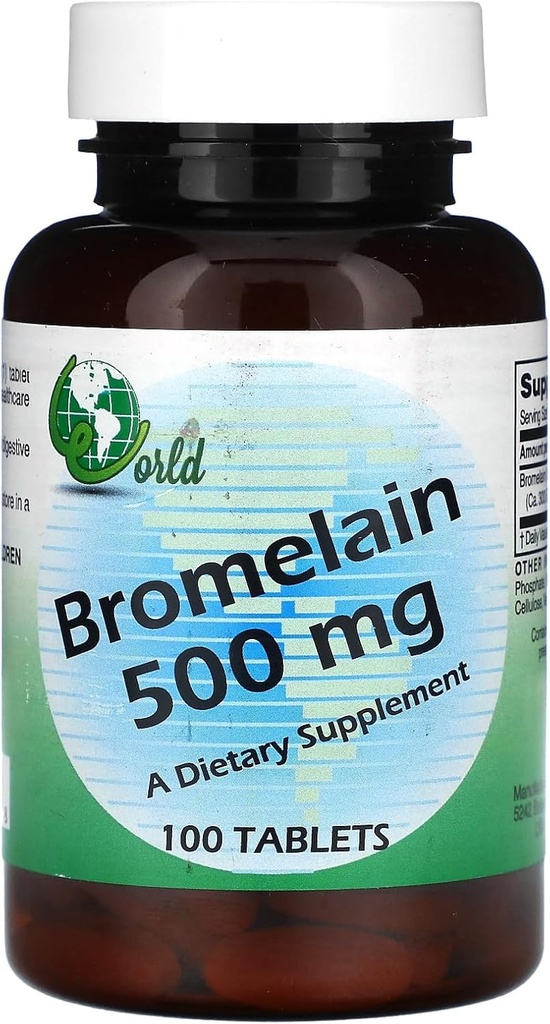 World Organic Bromelain - 500 Mg - 100 Κάψουλες