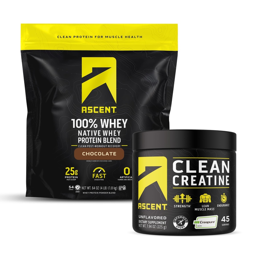 Yüzde 100 Whey Protein Toz, Çikolata 4 lb &t Kreat Monohidrat Toz, Unflavored 45 Hizmet