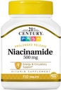 21ος αιώνας Niacin 500 Mg Flush Free Κάψουλες, 110- Count (πακέτο των 3)