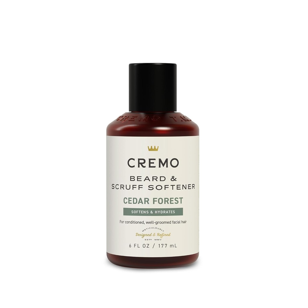 Cremo Cedar Forest Beard & Scruff Softener, Softens ve Koşullar Coarse Yüz Saçları Sadece 30 Saniyede, 6 Akışkan Ounce