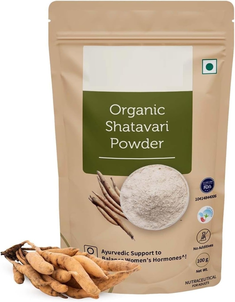 DURJA Organik Shatavari Toz | Ayurvedic Support to Balance Women's Hormons | Herbal Supplement | Sağlıklı Digestion & Reproductive System | Sertifikalı Organik - 100g...