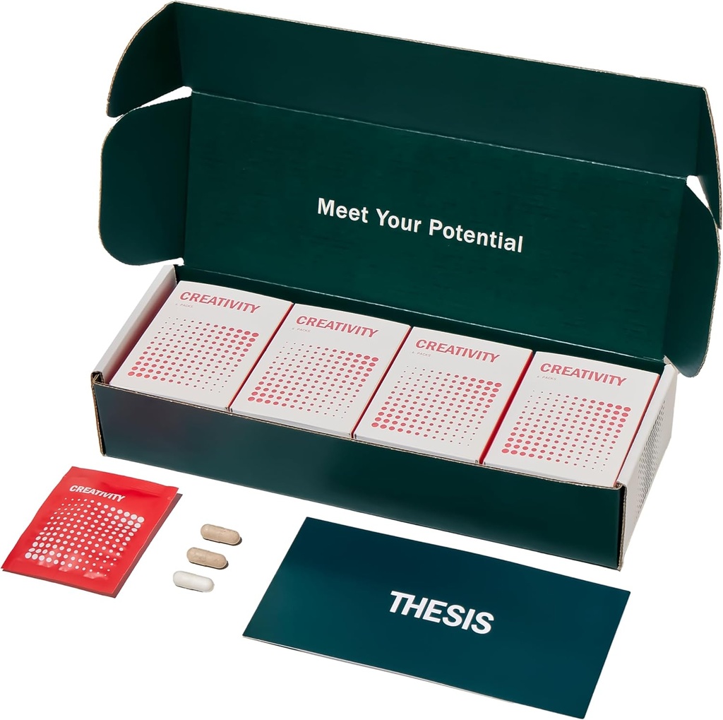 Tez Yaratıcılığı - Nootropic Brain Support Supplement - Support Learning, Memory & Verbal Fluency - Ashwagandha, Agmatine, L-Theanine & More - 24 Hizmet - 1 Ay Supply