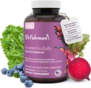 Dr. Fuhrman 2 Month Supply Multivitamin for Women + D3 Vitamin for Immune Support | Vegan Formula Womens Multivitamin with B12 & Zinc | Whole Food multivitamin with 17 Fruits & Veggies | Non GMO