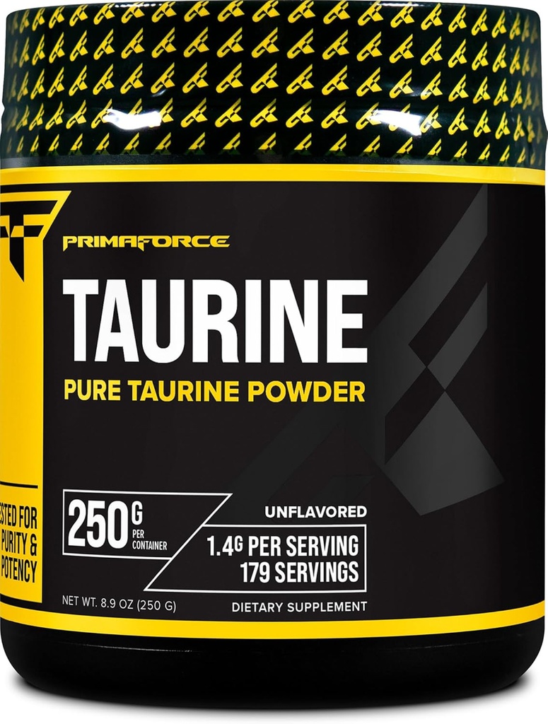 PrimaForce Taurin σκόνη, 250 γραμμάρια - μη ΓΤΟ & συμπλήρωμα χωρίς γλουτένη