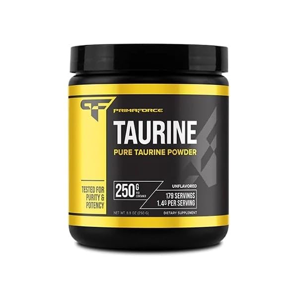 PrimaForce Taurine Toz, 250 Grams - Non-GMO & Gluten Free Supplement