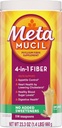 Metamucil, Psyllium Husk Toz, Unflavored with No Sweeteners, 114 Servisler, 4-in-1 Fiber Supplement, Daily Psyllium Husk Fiber Toz Düzenliliği Destekleyerek Digestive Sağlık Destekleyin *