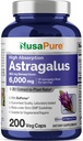 NusaPure Astragalus 20:1 Ekstraksiyon, 300 mg Oda başına 6.000 mg Eşdeğer, 200 Veggie Capsules, Non-GMO & Bioperine