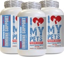 ΑΓΑΠΩ ΤΟ PETS LLC Heart Supplements for Cats - PET Immune Support - Dogs and Cats - Booster - Healthy - Immune Support for Cats - 180 Treats (3 μπουκάλια)