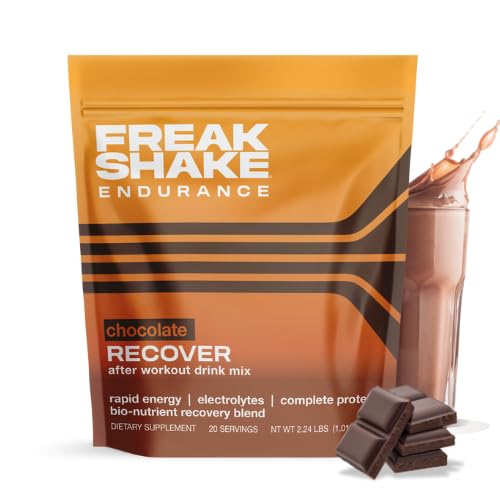 Freak Shake Endurance Rapid Recovery Chocolate Drink Mix 20 hizmet Pouch - Carbohidratlar, Electrolytes & Complete Protein