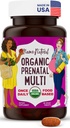 Mama Natural Organic Prenatal Vitamins for Women Vegan (30 Hizmet) | Hamile Kadınlar için Bir Gün Prenatal Vitaminleri | Yiyecek bazlı, Non-GMO & Gluten-Free - Pre Natal Multivitamin with Folate
