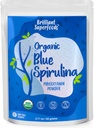 Ellie'nin En İyi Organik Blue Spirulina Toz (Phycocyanin Extract) - 60 Hizmet - Odorless - Vegan, GMO, Gluten-Free, Dairy-Free - Organik Gıda Renkleri - Smoothies & Protein İçecekler için