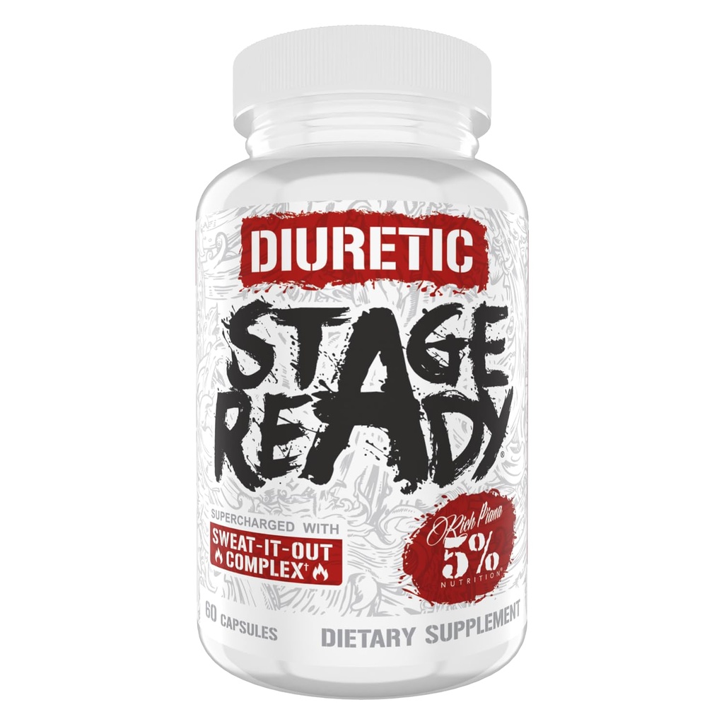 5 Beslenme Aşaması Hazır Diuretic | Ekstra Güç Yarışması Diuretic | Hızlı Kilo Kesme, Su Retention & Bloat Relief | Natural Formula w/Dandelion Root, Shavegras, Uva Ursi (60 Pills)