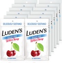 Luden's Sugar Free Wild Cherry Lroat Drops, Sore Lroat Relief, 25 Count (12 Pack)