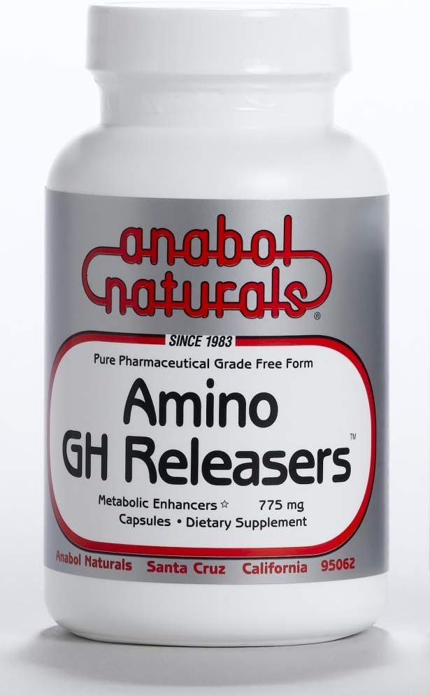 Anabol Naturals Amino GHReleasers Pre-Workout Amino Acid Supplement – MetaboEnhancer with L-Glutamine and L-Arginine for Lean Muscle, 500 Capsules