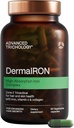Kadın ve Erkekler için Derma-Iron Tamam - Kolajn ve doğal Vitamin C, düşük demir ve ferritin, ince saç dökülmesi desteği, saç dökülmesi desteği
