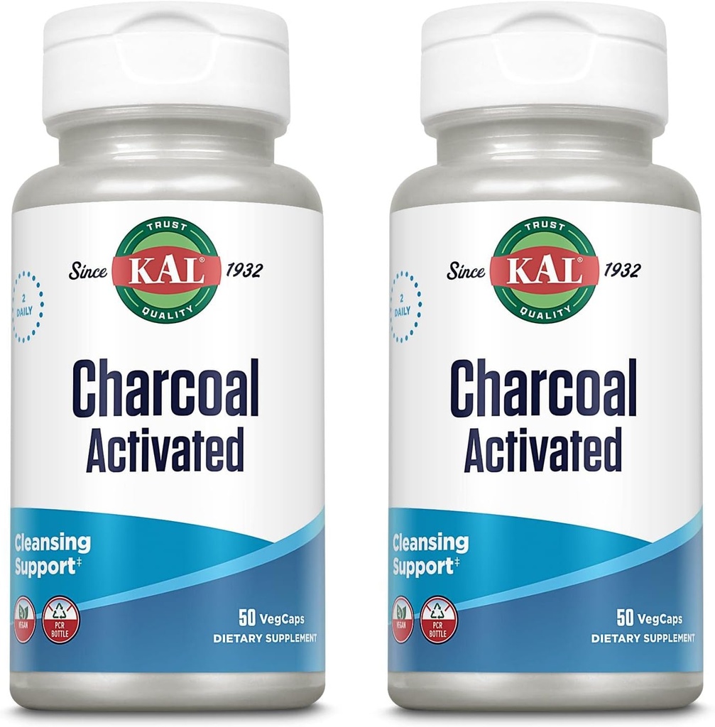 KAL Charcoal 280 mg - 50 Capsules | 2 Paket