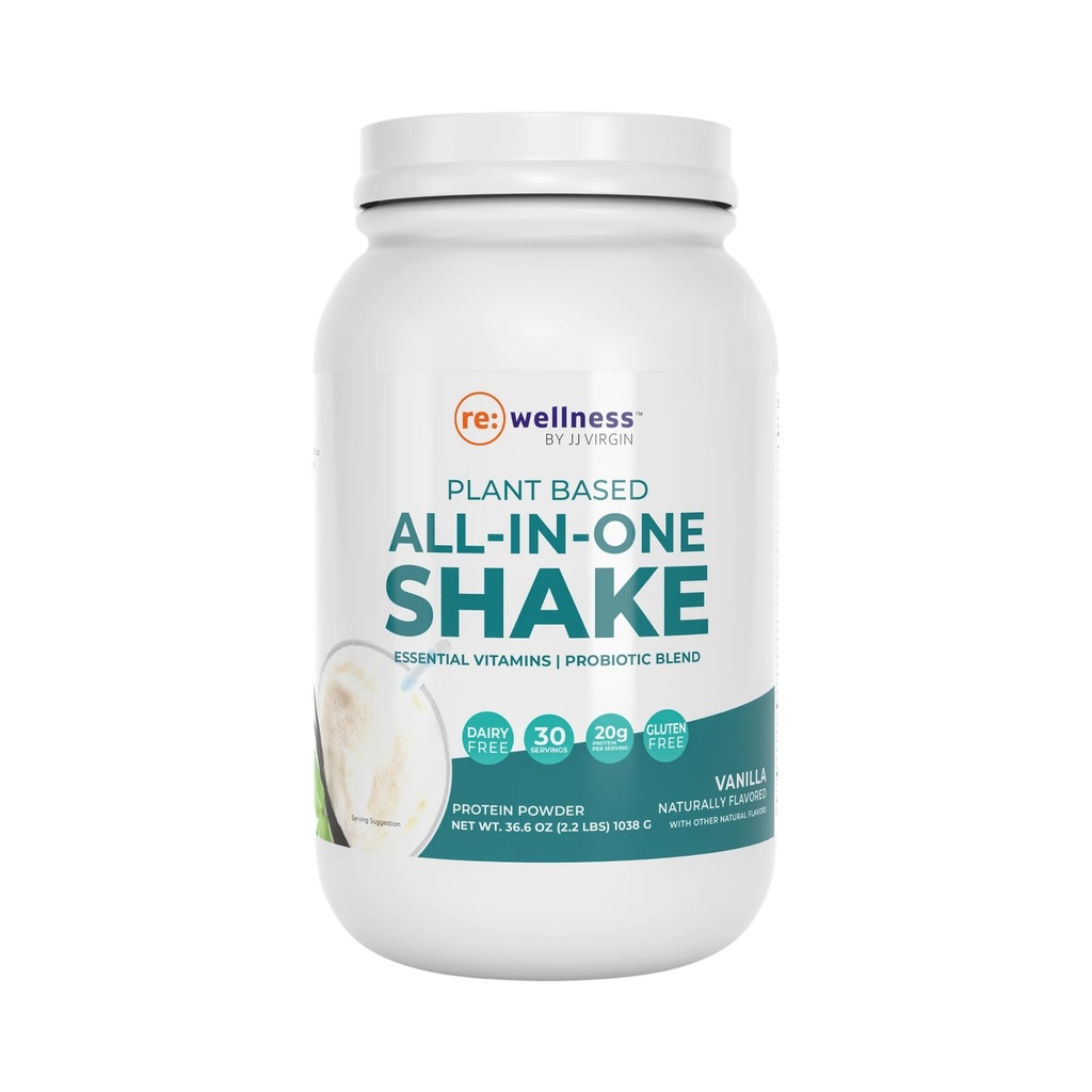 J.Ö. J.Ö. J.Ö. - Vanilla Plant-Based All-in-One Shake | New & Improv Formula Plant Protein Toz, Vitaminler, Mineraller, Yeşiller ve Aminos | 20g of Plant Protein | 30 Hizmet