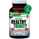 Natren Sağlıklı Trinity Probiyotiks Supplement - 60 Süt ve Gluten Free Gel Capsules - Gut ve Digestive Health - 30 Milyar CFU - Lactobacillusofilius, Bifidobacterium, Bulgaricus