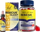 RESCUE Nighttime Sleep Aid Sche, 3Pk - Bach Sleep Kids Dropper, 10mL Sleep Liquid Melts, 28Ct Plus Sleep Gummies with 5 mg Melatonin/dose, 60Ct