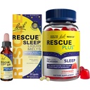 RESCUE Nighttime Sleep Aid Sche, 3Pk - Bach Sleep Kids Dropper, 10mL Sleep Liquid Melts, 28Ct Plus Sleep Gummies with 5 mg Melatonin/dose, 60Ct