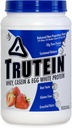 Vücut Beslenme Trutein Yüksek Protein Tozu:% 45 Whey,% 45 Casein,% 10 Egg White, Gluten-Free, Low sodyum, Grass Fed Whey Protein Toz, Gym Supplement & Breakfast Shake, Strawberries & Cream, 2lb