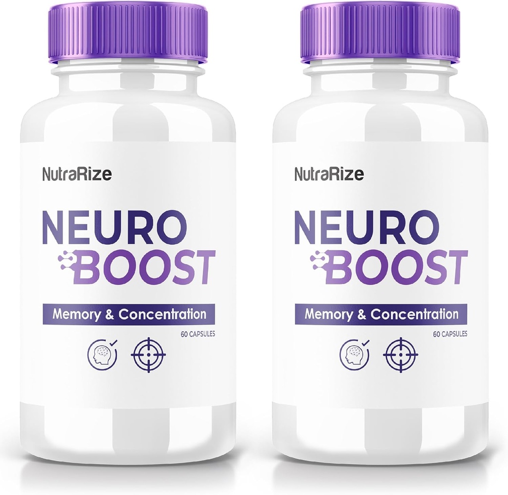(2 Pack) Neuro Boost – Focus, Alertness ve Günlük Sharpness için Temiz Bir Formula ile Premium Capsules | Günlük Destek için Kolay Çekilme (120 Capsules)
