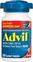Advil (200 Kont) Easy Open Arthritis Cap Pain Reliever/Fever Function Kaplaması, 200 mg Ibuprofen, Geçici Ağrı Yardımı