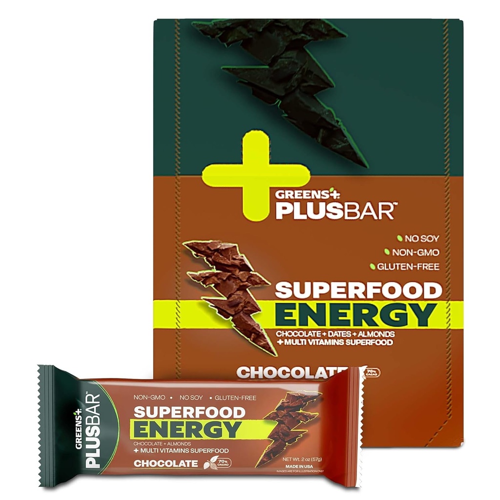 Greens+ Plusbar Energy Chocolate 