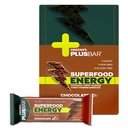 Greens+ Plusbar Energy Chocolate | Gluten Free Energy Bar | Organik Yeşiller | Organik Karanlık Çikolata | GMO | 12 Bars