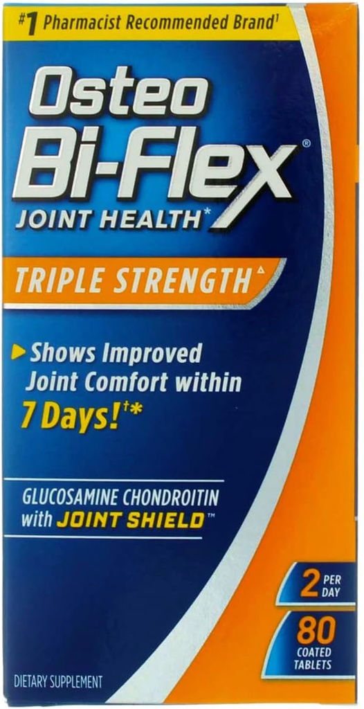 Osteo Bi- Flex Joint Health Coated Tablets Τριπλή Δύναμη - 80ct, Συσκευασία των 2