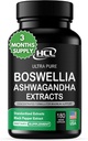 Boswellia Extract και Ashwagandha κάψουλες 2000 mg - Ισχυρή χάπια φυσικής υποστήριξης 3 Μήνες προσφοράς - Consentrated Boswellia Serrata 65% Boswellic Acid με Ashwagandha συμπλήρωμα σκόνης