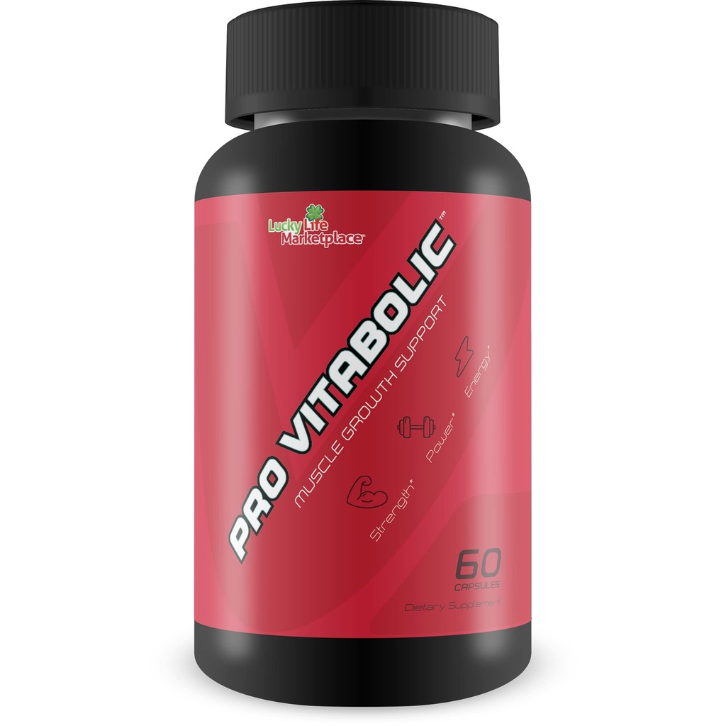 Pro Vitabolik - Kas Büyüme Desteği - Gelişmiş Güç, Güçlü, Stamina, & Enerji - Büyük Fırsatlar için Patlayıcı Kas Pump - Aid Oksijen & Nutrient Delivery to Muscles - L-Arginine & L-Citrulline