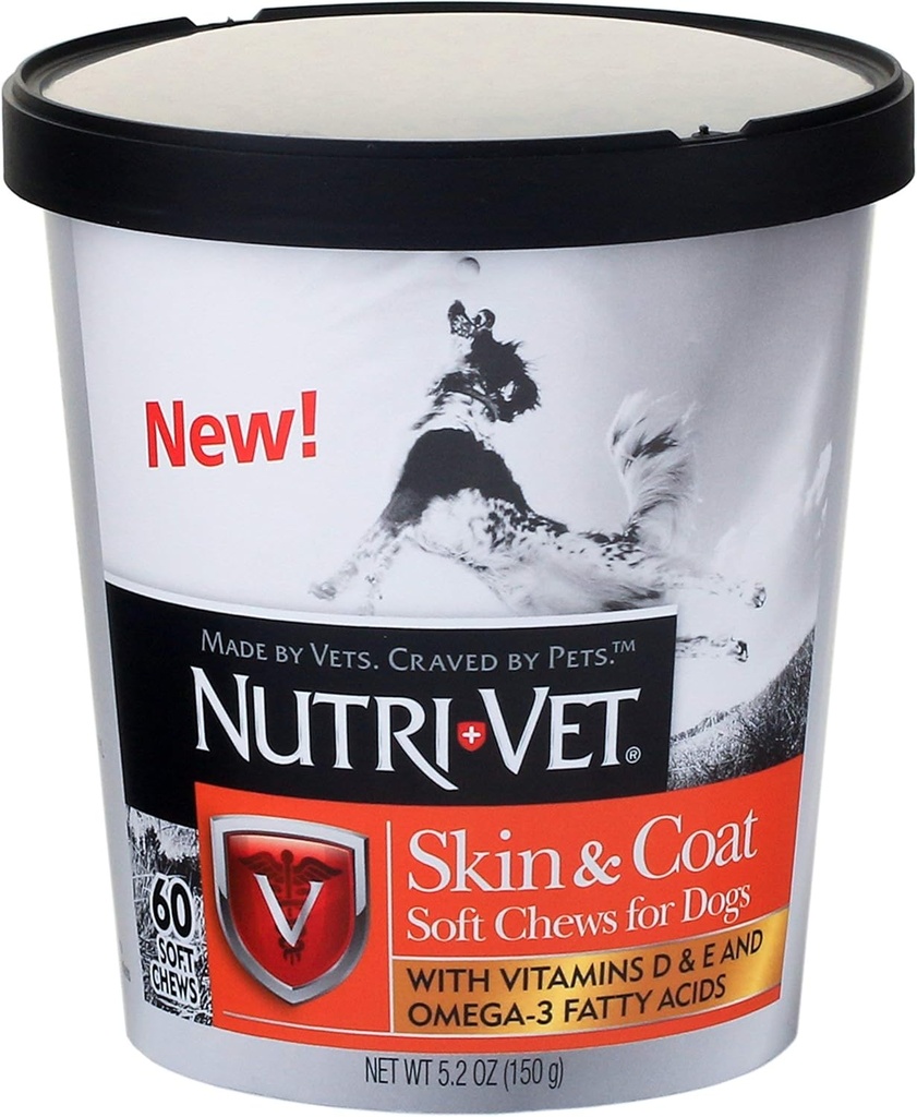 Nutri-Vet Sağlıklı Cilt ve Yumuşak Chew, 60 Kont