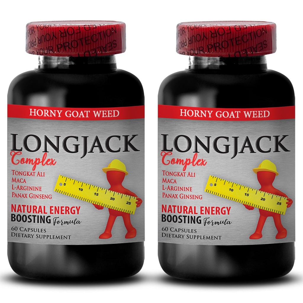 Doğal Erkek Enchantment Pills Boyutu ve uzunluğu artırıyor - LONGJACK Boyutu UP (All Natural Formula) - tongkat aliksiyon - Erkekler için uzunjack - tongkat ali Kompleksi - 2 Şişe 120 Capsules
