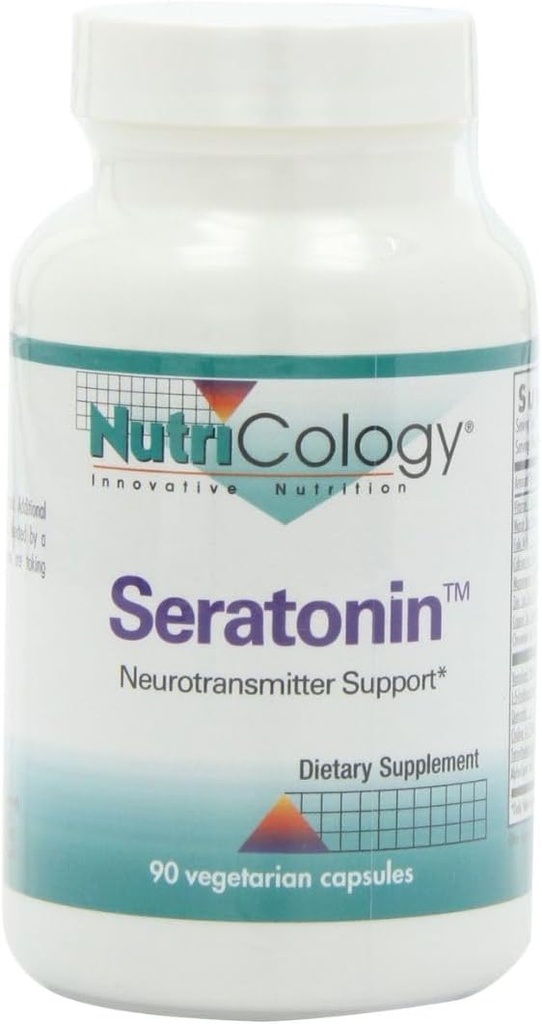 Nutricology Seratonin Supplement - Erkekler ve Kadınlar için Serotonin, Calm Desteği, 5-HTP, Serene Sleep, Norepinephrine, Vegetarian Capsules - 90 Count Count Count